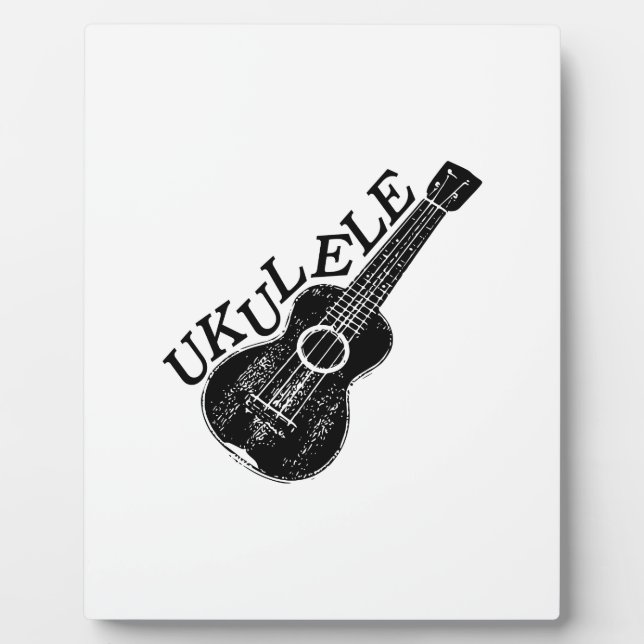 Plaque Photo Texte Et Image Ukulele (Devant)