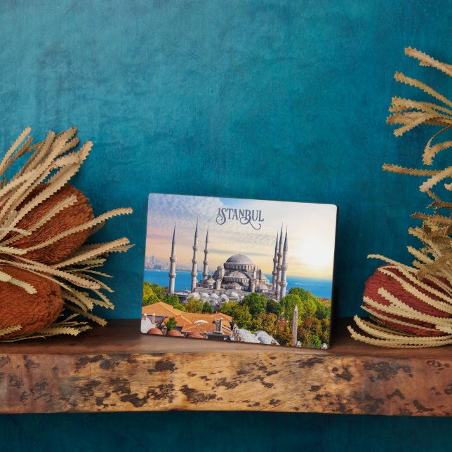 Plaque Photo Texte personnalisé Istanbul (Côté)