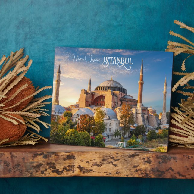 Plaque Photo Texte personnalisé Istanbul (Côté)