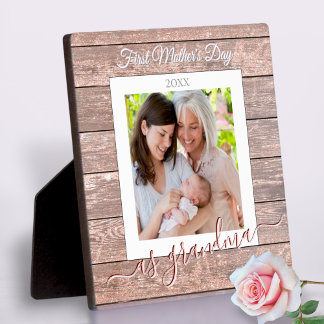 Plaque Photo Texte personnalisé + Photo Fête des mères Cadeau r