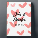 Plaque Photo texte simple minimaliste blanc style mariage cœur<br><div class="desc">conception</div>