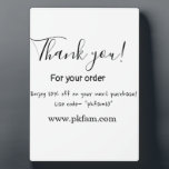 Plaque Photo Thank you for purchase pink family business detail<br><div class="desc">design</div>