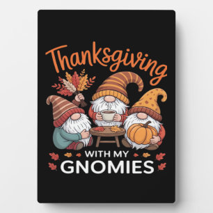 Plaque Photo Thanksgiving Gnome Fall Leopard Turkey Essentiel T