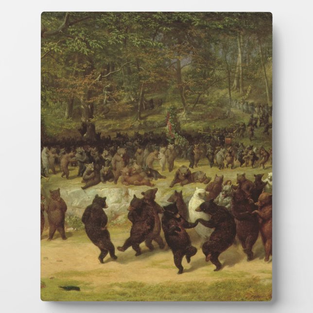 Plaque Photo The Bear Dance Painting - William Holbrook Beard (Devant)