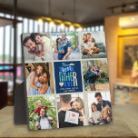 Plaque Photo The Best Father ever Collage 8 Photos gift for Dad<br><div class="desc">Show your love for Dad with this beautiful personalized "the best father ever" photo collage design. The design features a fun and stylish typographic design in navy and light blue. Personalize with the established year, along with 8 of your own special family photos. Create a truly personalized gift for Dad....</div>