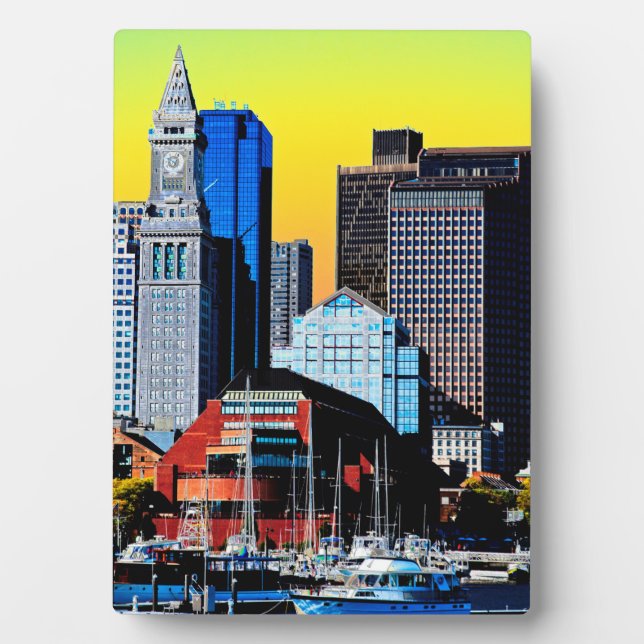 Plaque Photo The Custom House Boston USA Poster Card Magnet (Devant)