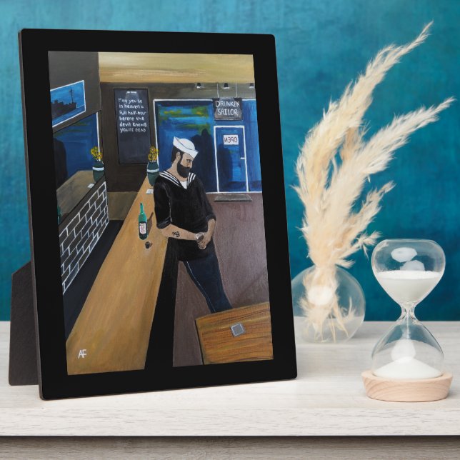 Plaque Photo The Drunken Sailor Painting by Alfred Fox (Côté)