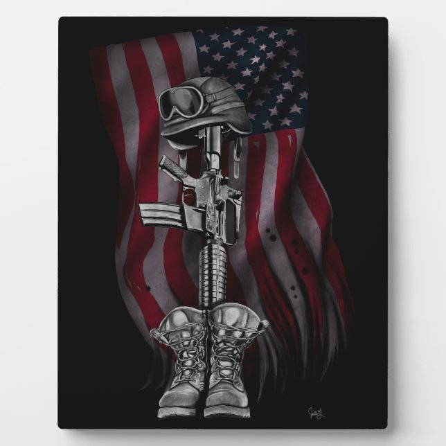 Plaque Photo The Fallen Soldier Easel (Devant)