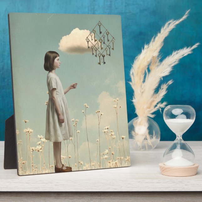 Plaque Photo The Girl & Her Key Kite | Storybook Tabletop Art (Côté)