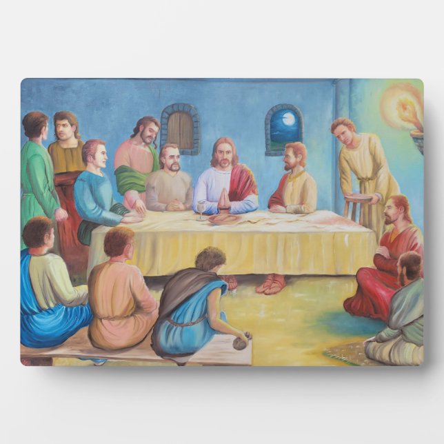 Plaque Photo The Last Supper: Jesus and the Disciples (Devant)
