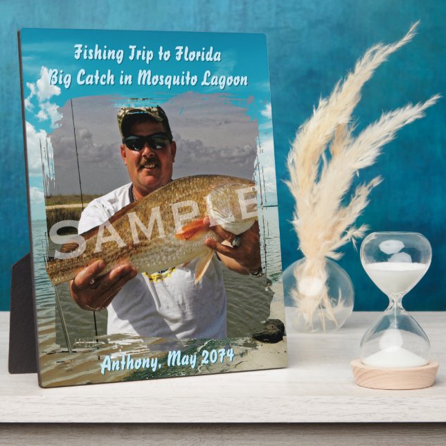 Plaque Photo Thème de pêche Lagoon Sky Cadre photo debout (Côté)