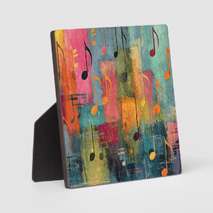 Plaque Photo Thème Musical Art Abstrait