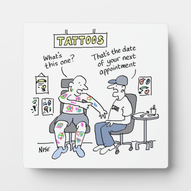 Plaque Photo Thème Tattoos Drôle Tattooïste (Devant)