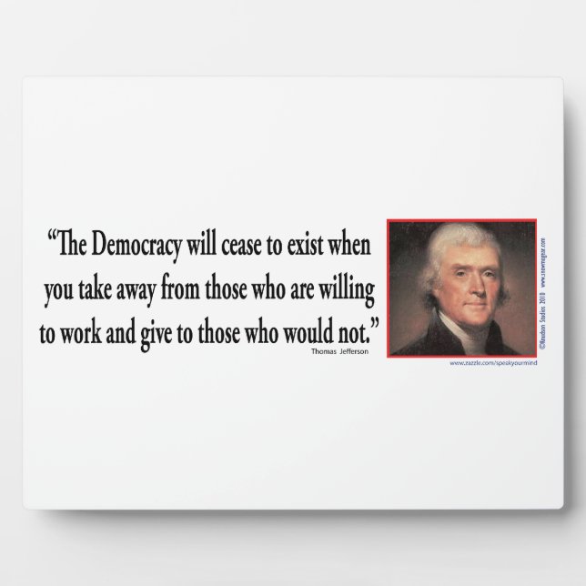 Plaque Photo Thomas Jefferson (Devant)