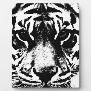 Plaque Photo Tigre noir et blanc