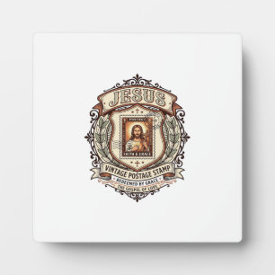 Plaque Photo Timbre vintage Jésus Timbre vintage Jésus