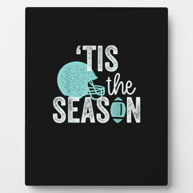 Plaque Photo Tis The Season Football Family I Heart Football Se (Devant)