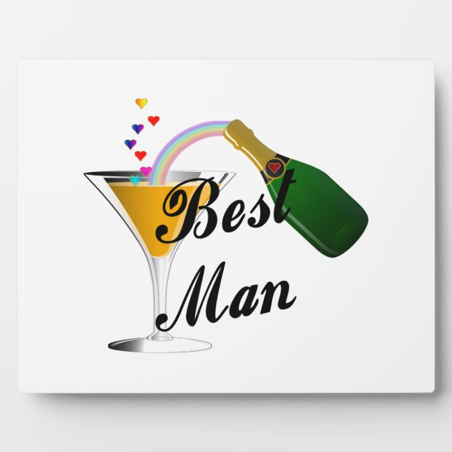 Plaque Photo Toast Best Man Champagne (Devant)