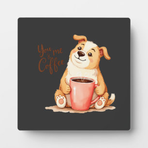 Plaque Photo Toi & moi Café - Mignon Corgi & Boisson Chaleureus