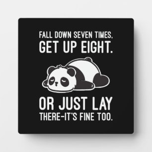 Plaque Photo Tomber Sept Fois, Se Lever Huit - Lazy Panda