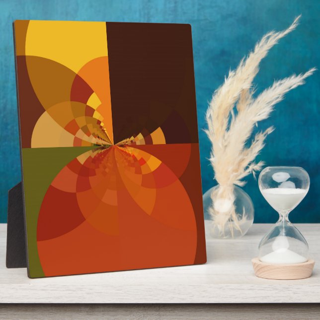 Plaque Photo Tonalité Terre Art couleur Abstrait Design d'impre (Côté)