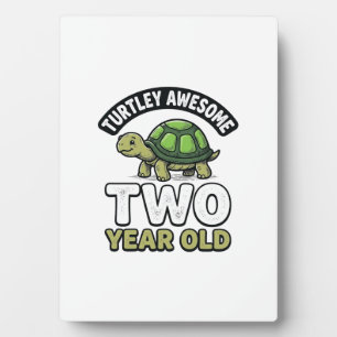 Plaque Photo Tortue Deux Ans Anniversaire Gravure Vintage Shi