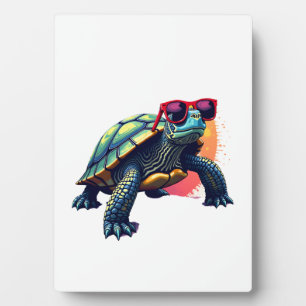 Plaque Photo Tortue Tenue Colorée de Tortue Homme Amateur de To