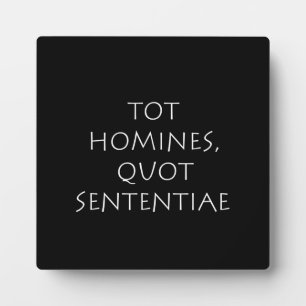Plaque Photo Tot homie quot sententiae
