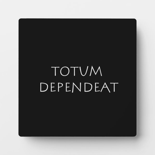 Plaque Photo Totum dependeat (Devant)