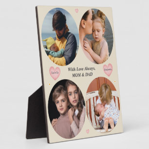 Plaque Photo Toujours avec amour – Cadeau à 4 photos de Maman e