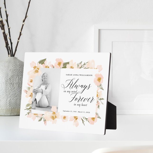 Plaque Photo Toujours dans mon esprit pour toujours dans mon cœ (Créateur téléchargé)