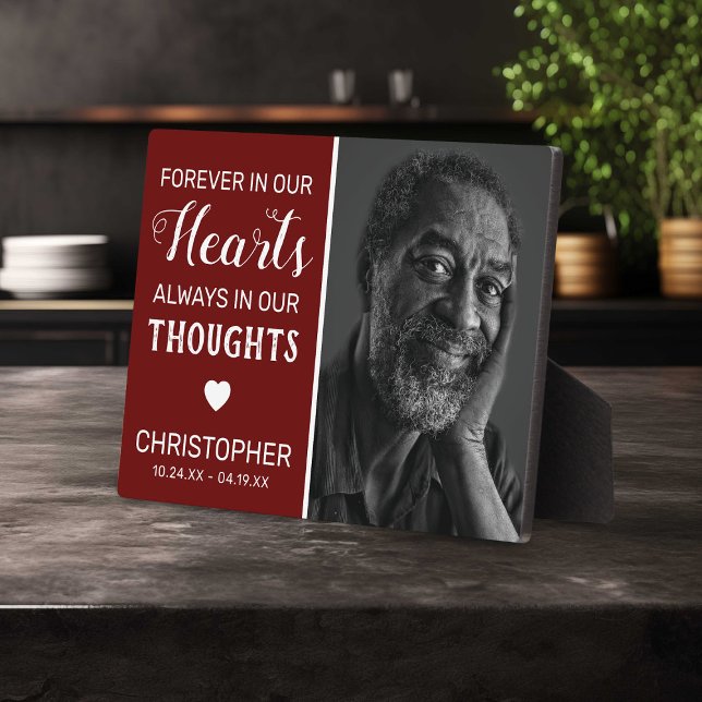 Plaque Photo Toujours dans nos coeurs | Mémorial de la famille  (Créateur téléchargé)