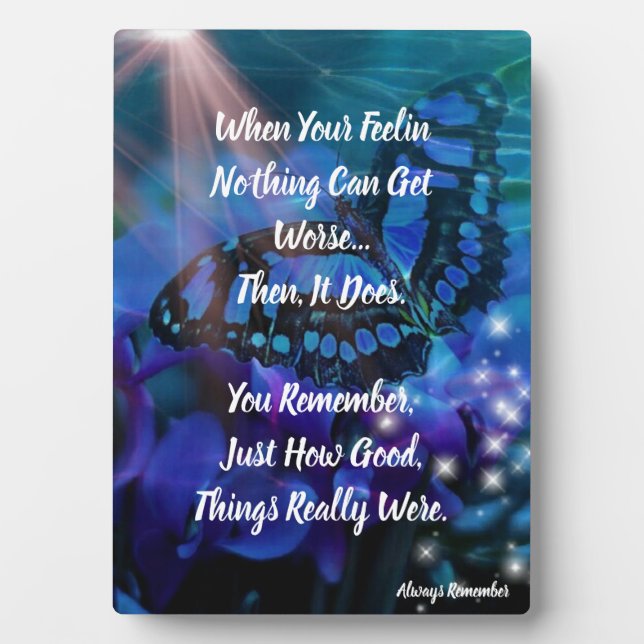 Plaque Photo Toujours se souvenir (Devant)