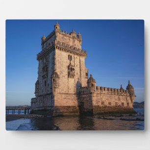Plaque Photo Tour Belem au coucher du soleil à Lisbonne, Portug