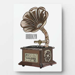 Plaque Photo Tourne-disque dessin animé