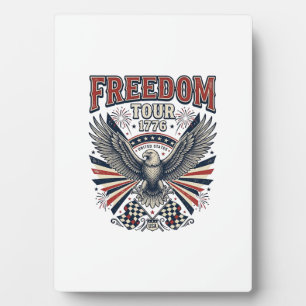 Plaque Photo Tournée Liberté 1776 Vintage Eagle Patriotic Shirt