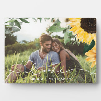 Plaque Photo Tournesols Jaunes Modernes Photo Mariage Aquarelle