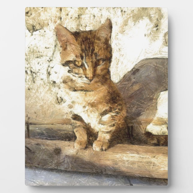 Plaque Photo Tous Les Chats Sont Noirs Dans Le Croquis Crayon S (Devant)