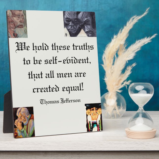 PLAQUE PHOTO TOUS LES HOMMES SONT ÉGAUX  (Côté)