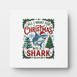 Plaque Photo Tous Veulent des Arbres de Noël Requin