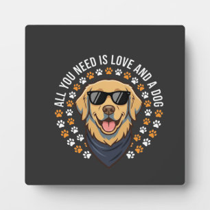 Plaque Photo Tout ce dont vous avez besoin est l'amour et un ch