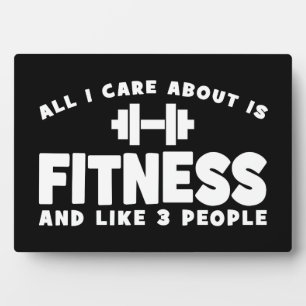 Plaque Photo Tout Ce Qui M'Intéresse, C'Est La Fitness - Drôle 