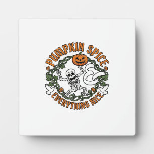 Plaque Photo Tout Citrouille Épice Nice Halloween Squelette V