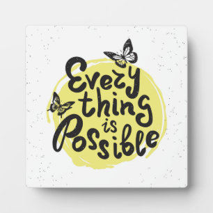 Plaque Photo Tout est possible
