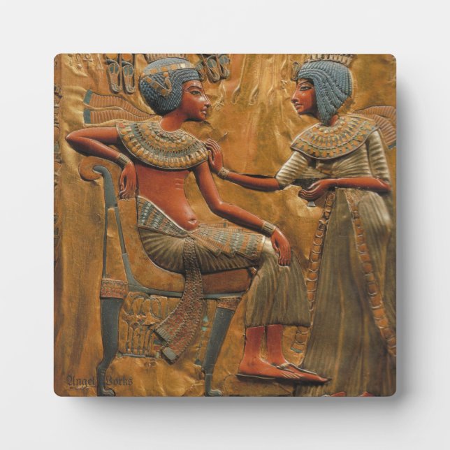 Plaque Photo Toutânkhamon et Ânkhesenamon (Devant)