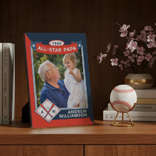 Plaque Photo Toutes les cartes de base-ball personnalisées Star
