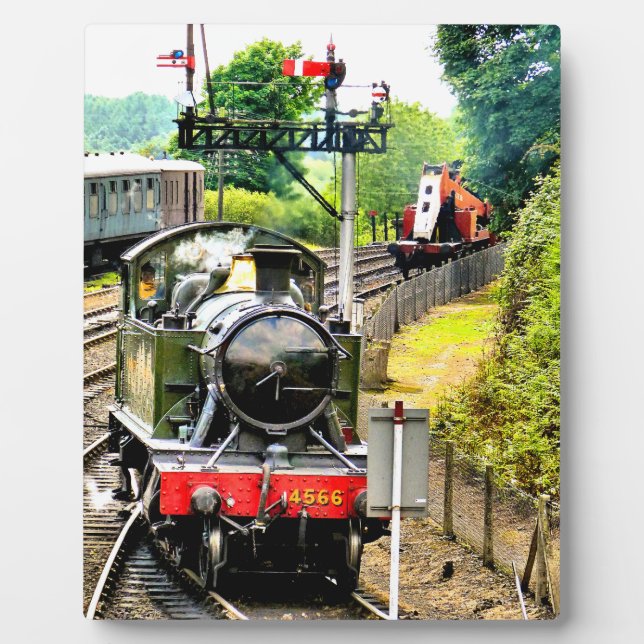 PLAQUE PHOTO TRAIN À VAPEUR (Devant)