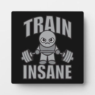Plaque Photo TRAIN INSANE - Cartoon d'entraînement Anime Motiva