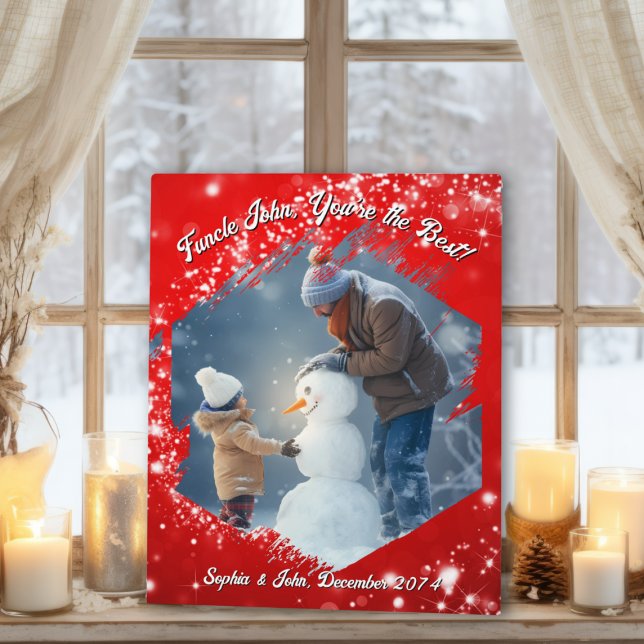 Plaque Photo Trame photo Twinkings Stars Red Brushstroke (Créateur téléchargé)