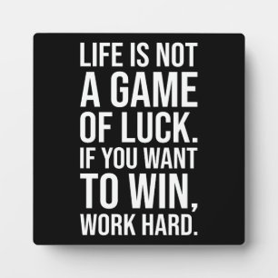 Plaque Photo Travaillez dur pour gagner - Gym, Hustle, Succès, 